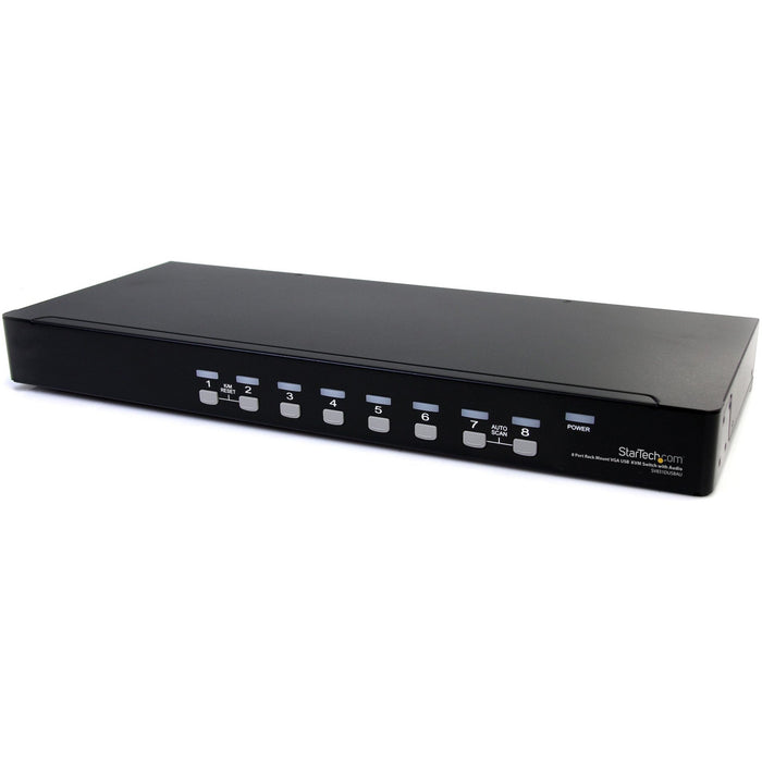 StarTech.com 8 Port Rackmount USB VGA KVM Switch w/ Audio - STCSV831DUSBAU