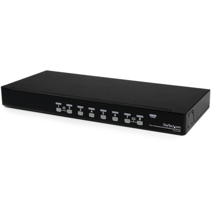 StarTech.com 8 Port 1U Rackmount USB KVM Switch with OSD - STCSV831DUSBU