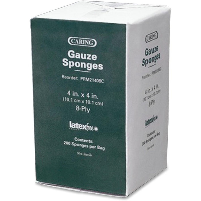 Caring Non-sterile Cotton Gauze Sponges - MIIPRM21408C