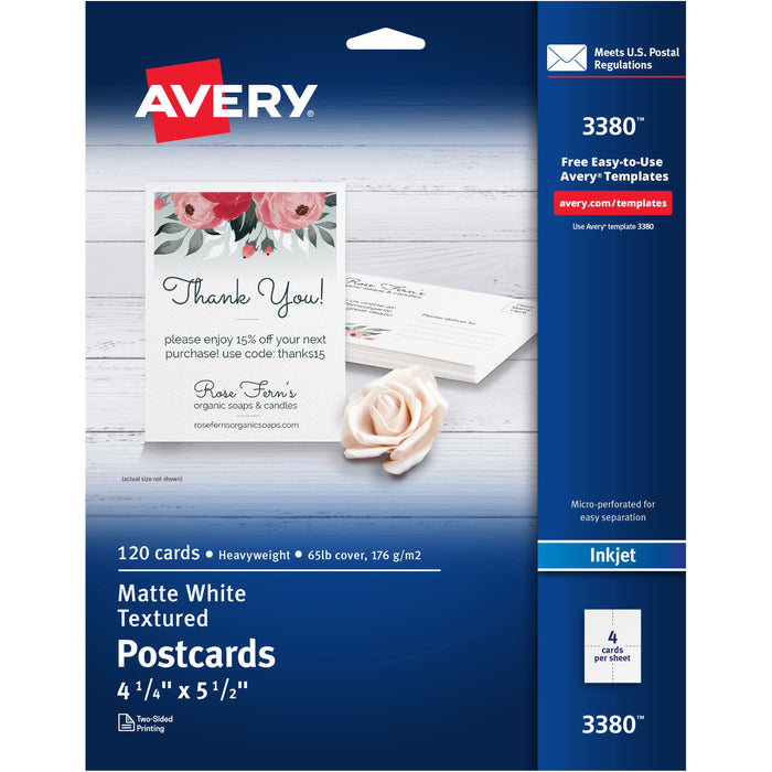 Avery&reg; Matte Textured Postcards - AVE03380