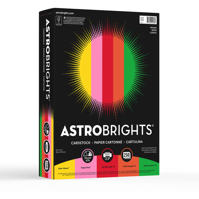 Astrobrights Colored Cardstock - "Vintage" 5-Color Assortment - WAU21003