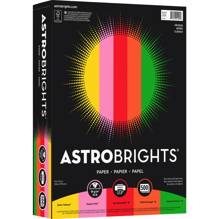 Astrobrights Color Copy Paper "Vintage" , 5 Assorted Colours - WAU21224