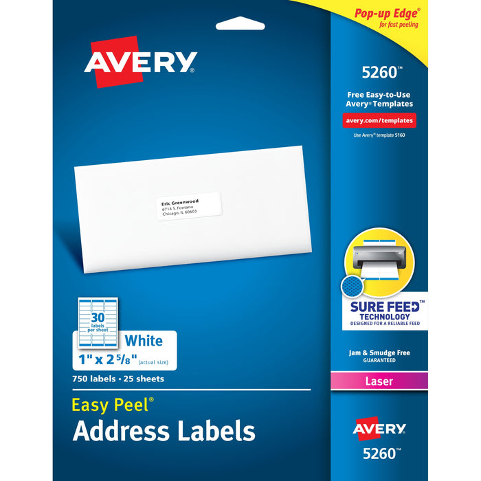Avery&reg; Easy Peel Address Labels - AVE5260