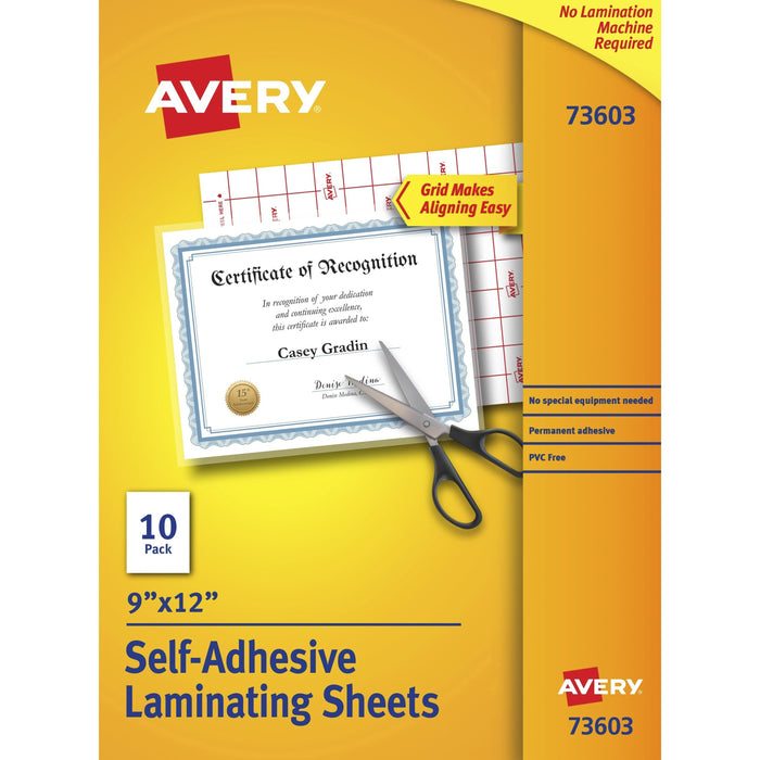 Avery&reg; Self-Adhesive Laminating Sheets - AVE73603