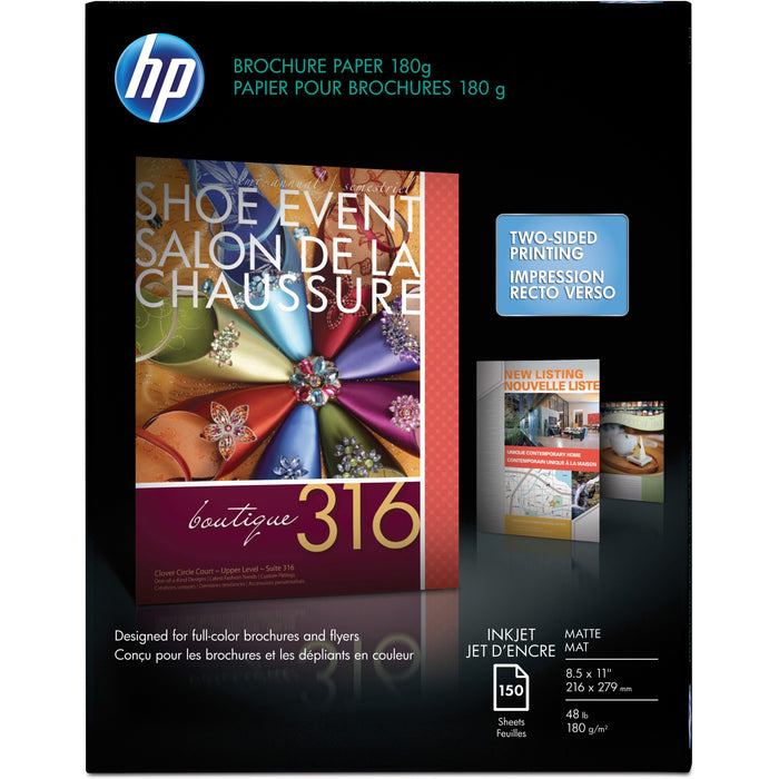 HP Matte Inkjet Brochure Paper - White - HEWCH016A