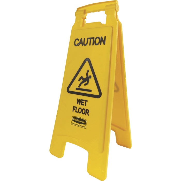 Rubbermaid Commercial Caution Wet Floor Safety Sign - RCP611277YW