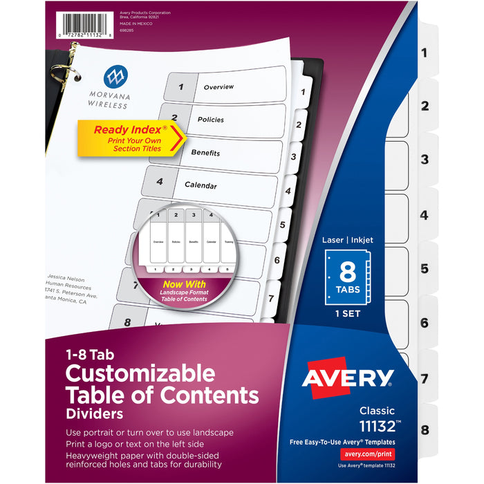 Avery&reg; Ready Index Classic Tab Binder Dividers - AVE11132