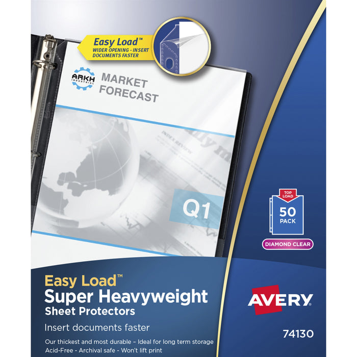 Avery&reg; Diamond Clear Heavyweight Sheet Protectors - AVE74130