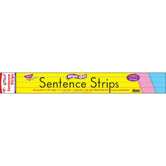 Trend 24" Multicolor Wipe-Off Sentence Strips - TEPT4002