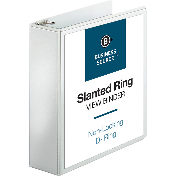 Business Source Basic D-Ring White View Binders - BSN28443