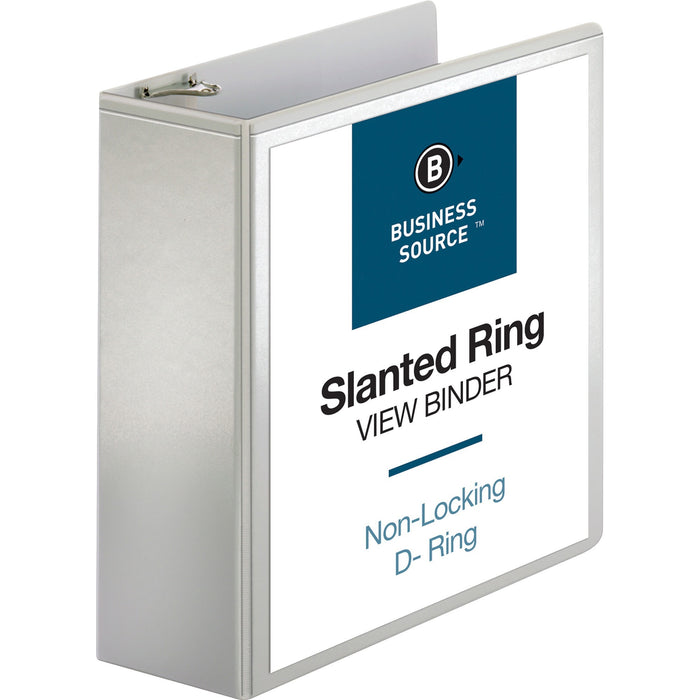 Business Source Basic D-Ring White View Binders - BSN28444
