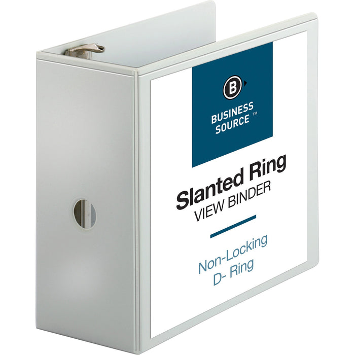 Business Source Basic D-Ring White View Binders - BSN28445