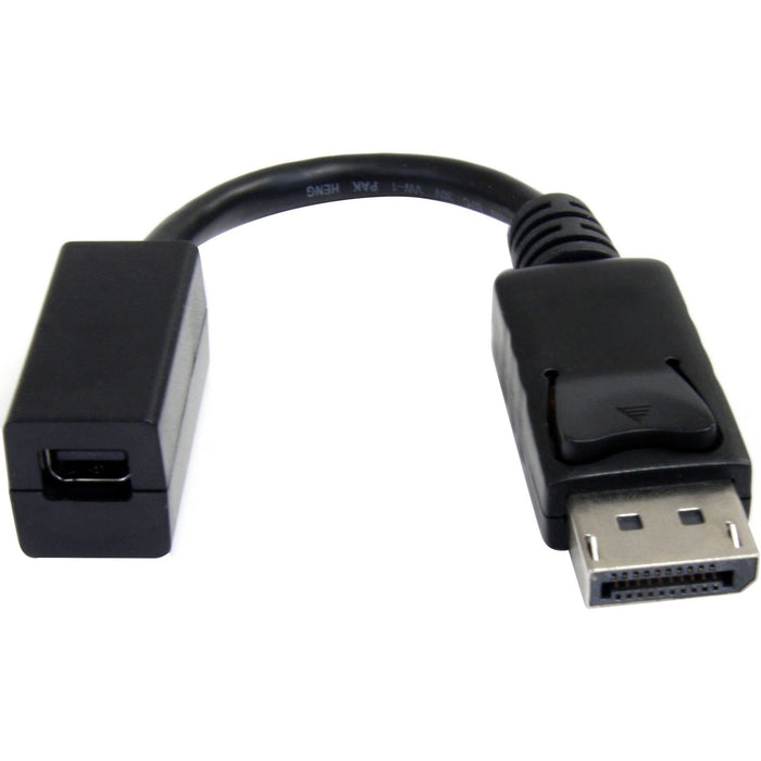 StarTech.com 6in (15cm) DisplayPort to Mini DisplayPort Cable, 4K x 2K Video, DP Male to Mini DP Female Adapter Cable, DP to mDP 1.2 - STCDP2MDPMF6IN