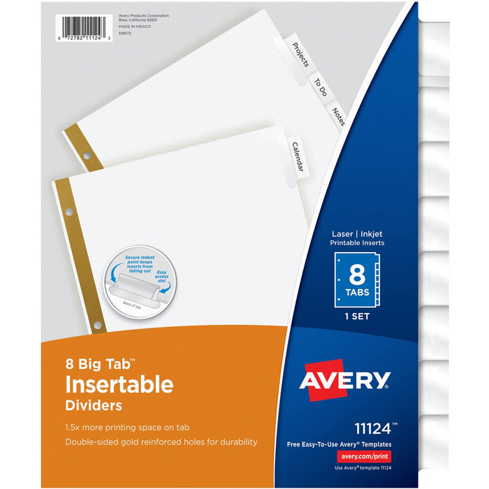 Avery&reg; Worksaver Big Tab Insertable Indexes - AVE11124