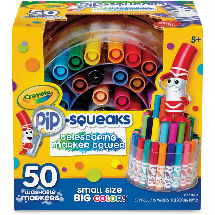 Crayola Pip-Squeaks Telescoping Marker Tower Washable Markers - CYO588750