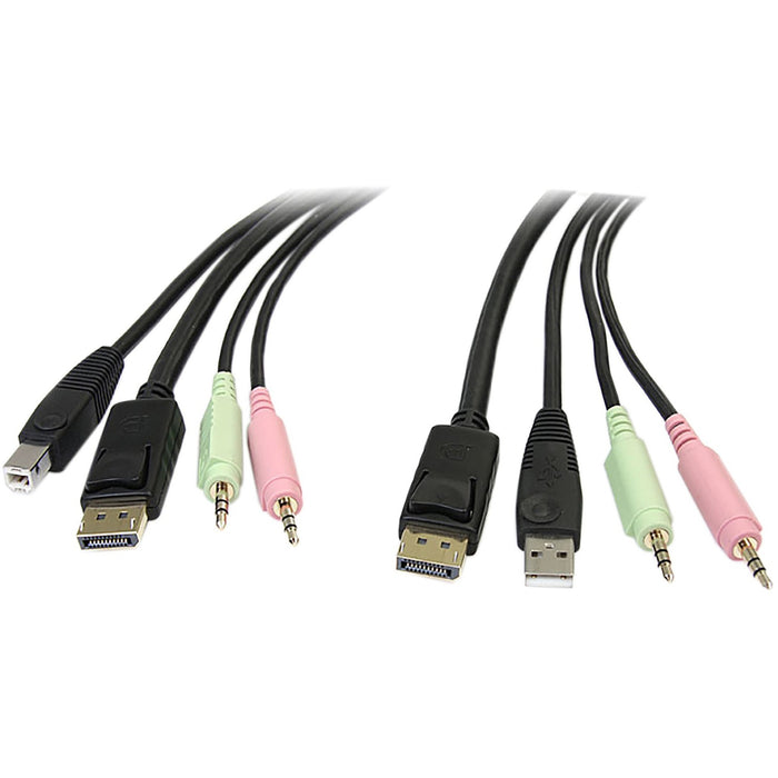 StarTech.com 6 ft 4-in-1 USB DisplayPort KVM Switch Cable - STCDP4N1USB6