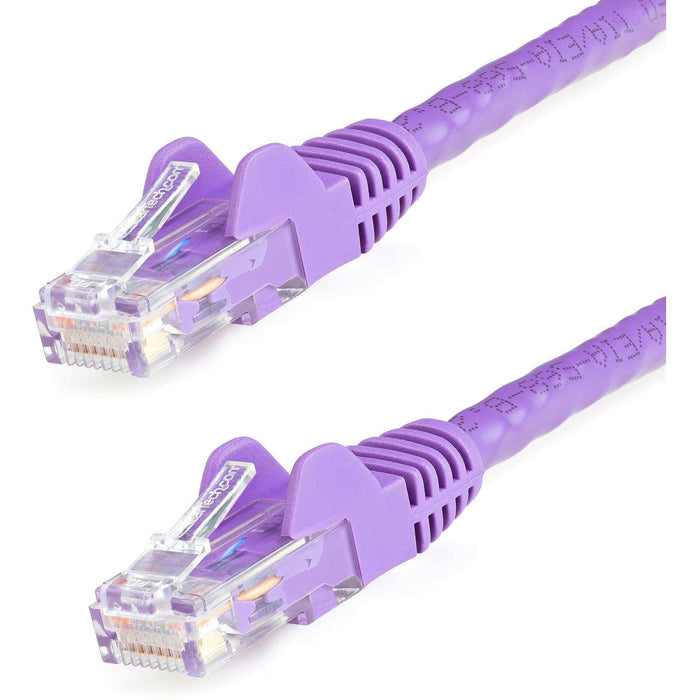 StarTech.com 10ft CAT6 Ethernet Cable - Purple Snagless Gigabit - 100W PoE UTP 650MHz Category 6 Patch Cord UL Certified Wiring/TIA - STCN6PATCH10PL
