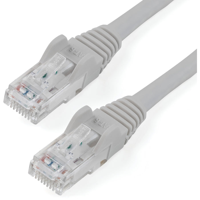 StarTech.com 15ft CAT6 Ethernet Cable - Gray Snagless Gigabit - 100W PoE UTP 650MHz Category 6 Patch Cord UL Certified Wiring/TIA - STCN6PATCH15GR