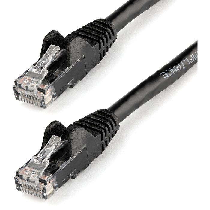 StarTech.com 25ft CAT6 Ethernet Cable - Black Snagless Gigabit - 100W PoE UTP 650MHz Category 6 Patch Cord UL Certified Wiring/TIA - STCN6PATCH25BK
