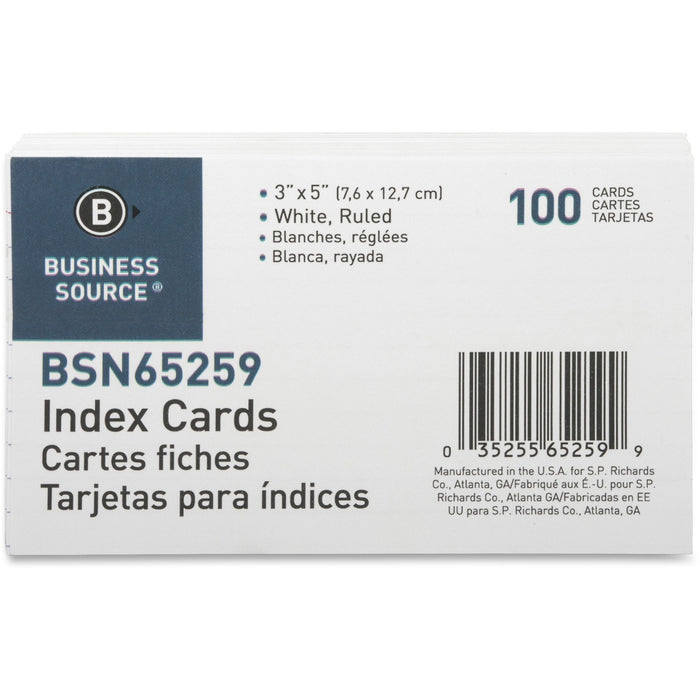 Business Source Ruled Index Cards - BSN65259