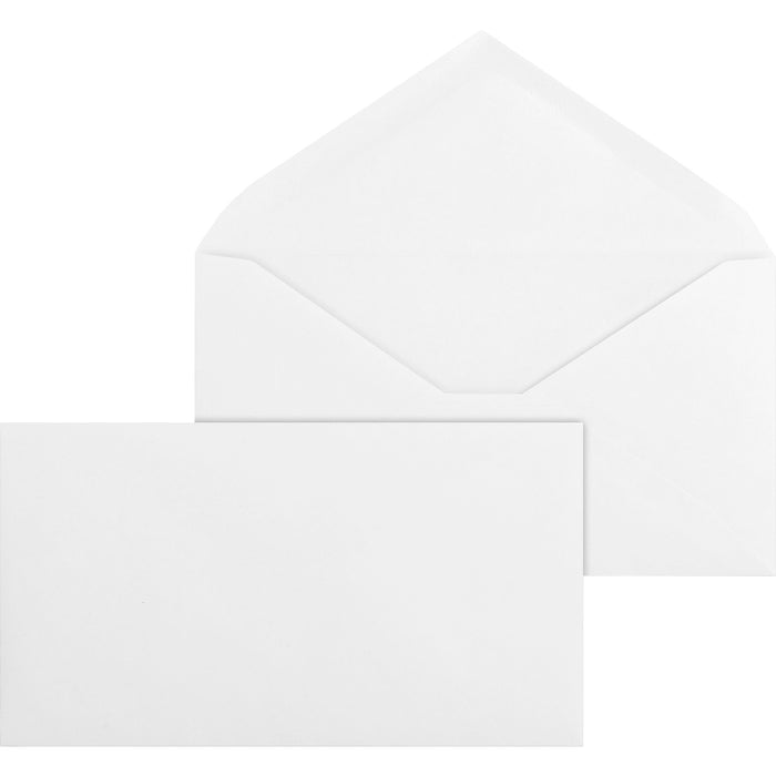 Business Source No. 6-3/4 White Wove V-Flap Business Envelopes - BSN42252