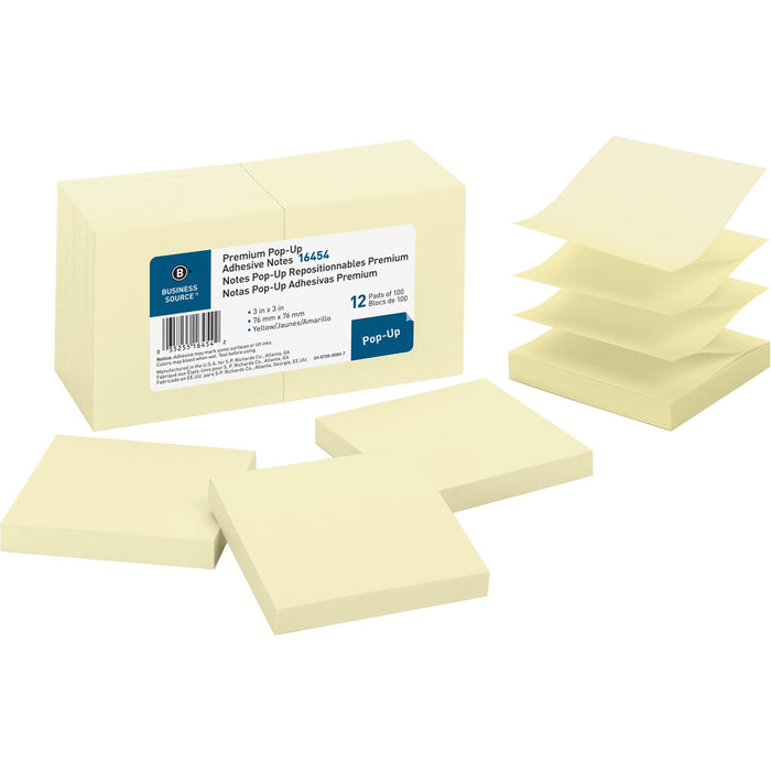 Business Source Reposition Pop-up Adhesive Notes - BSN16454