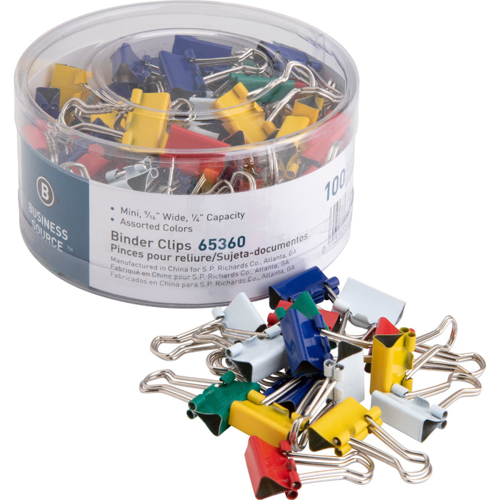 Business Source Colored Fold-back Binder Clips - BSN65360