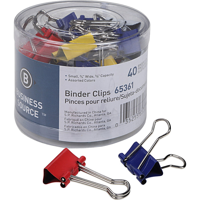 Business Source Colored Fold-back Binder Clips - BSN65361