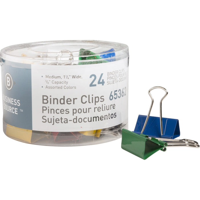 Business Source Colored Fold-back Binder Clips - BSN65362