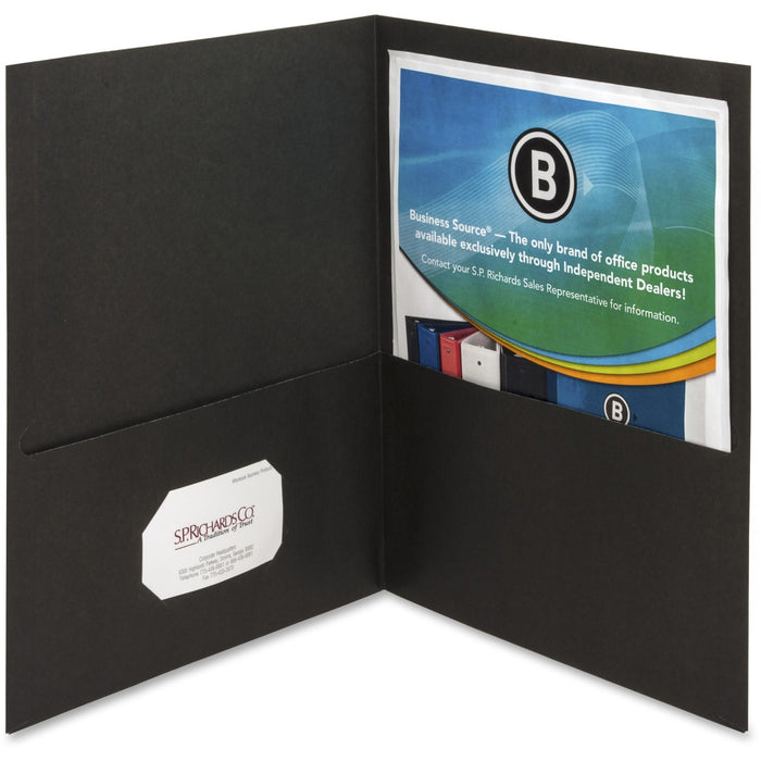 Business Source Letter Recycled Pocket Folder - BSN78490