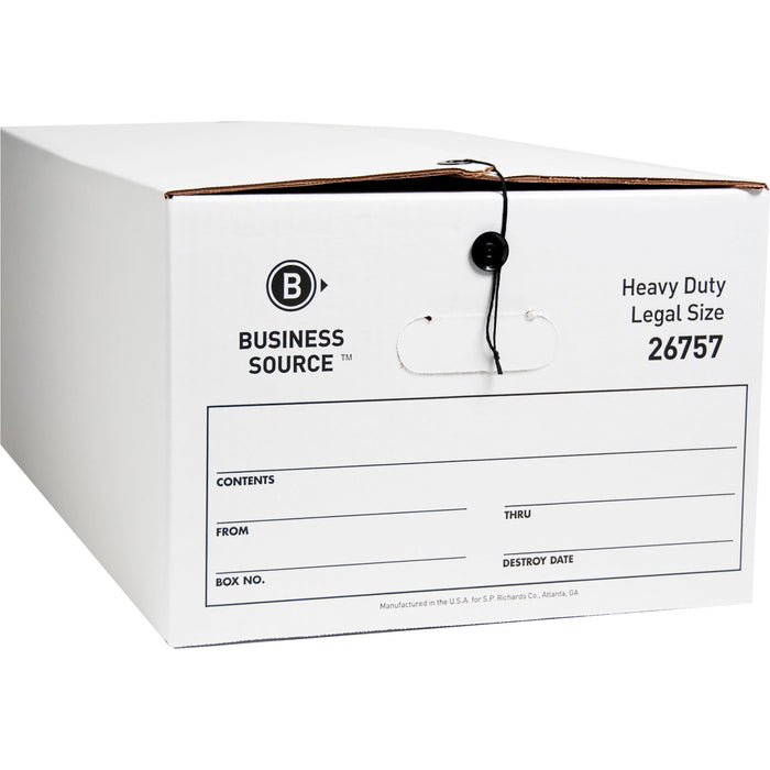 Business Source Heavy Duty Legal Size Storage Box - BSN26757