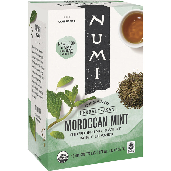 Numi Organic Morroccan Mint Herbal Tea Bag - NUM10104