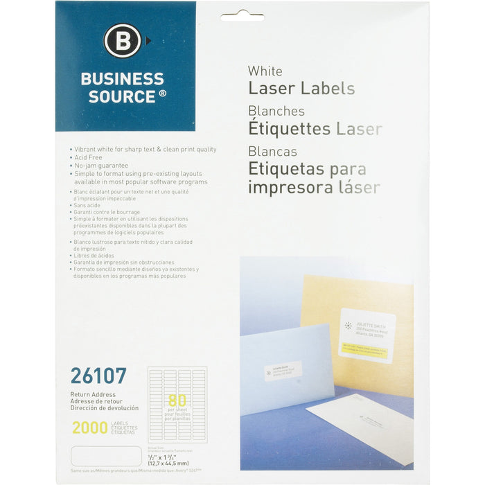 Business Source Address Laser Labels - BSN26107