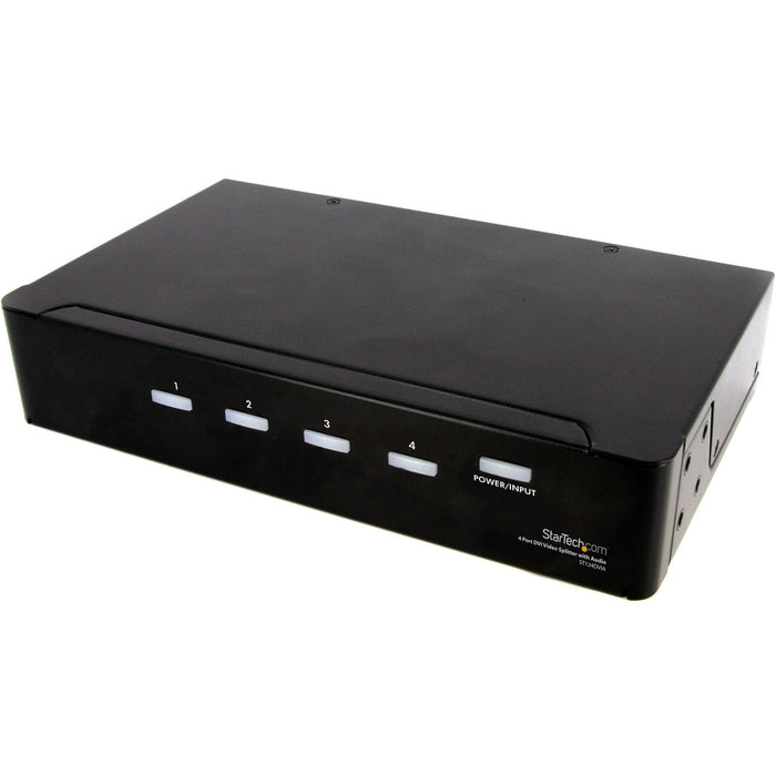 StarTech.com 4 Port DVI Video Splitter with Audio - STCST124DVIA