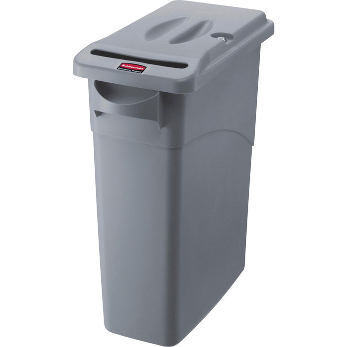 Rubbermaid Commercial Slim Jim Confidential Document Container w/Lid - RCP9W25LGY