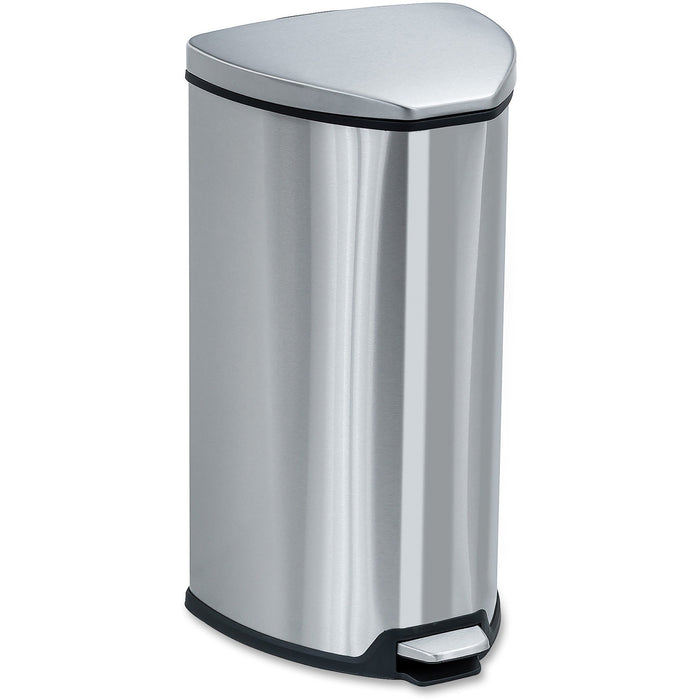 Safco Hands-free Step-on Stainless Receptacle - SAF9686SS