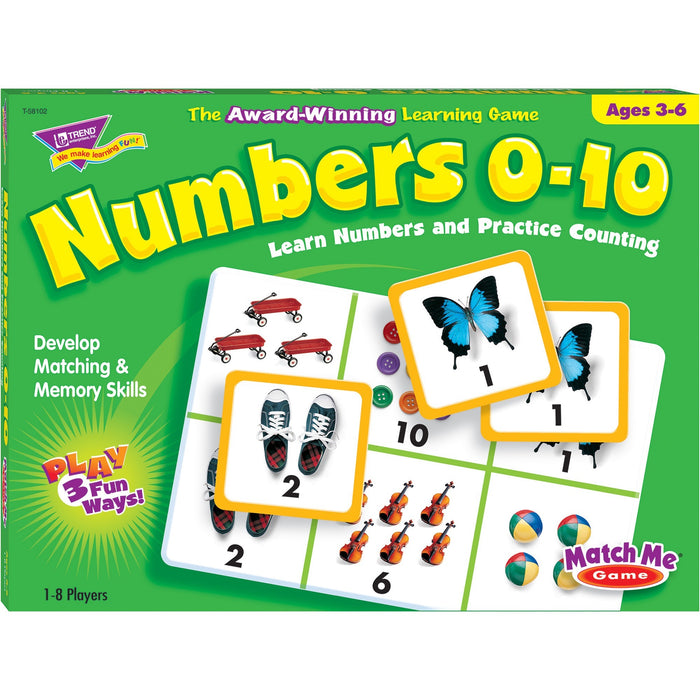Trend Match Me Numbers 0-10 Learning Game - TEPT58102