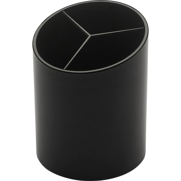 Business Source Large 3-Compartment Plastic Pencil Cup - BSN32355