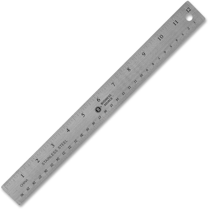 Business Source Nonskid Stainless Steel Ruler - BSN32361