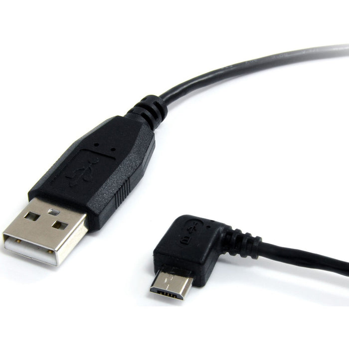 StarTech.com 6 ft Micro USB Cable - A to Left Angle Micro B - STCUUSBHAUB6LA