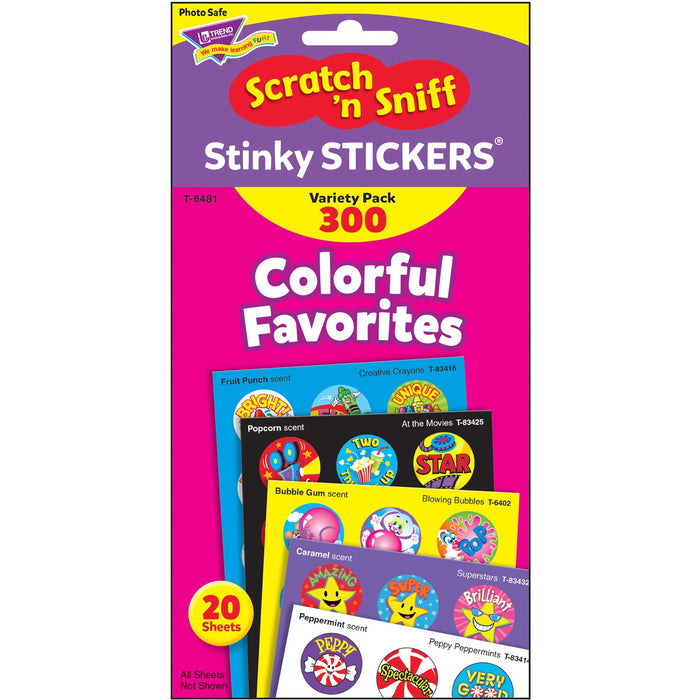 Trend Colorful Favorites Stinky Stickers Pack - TEPT6481