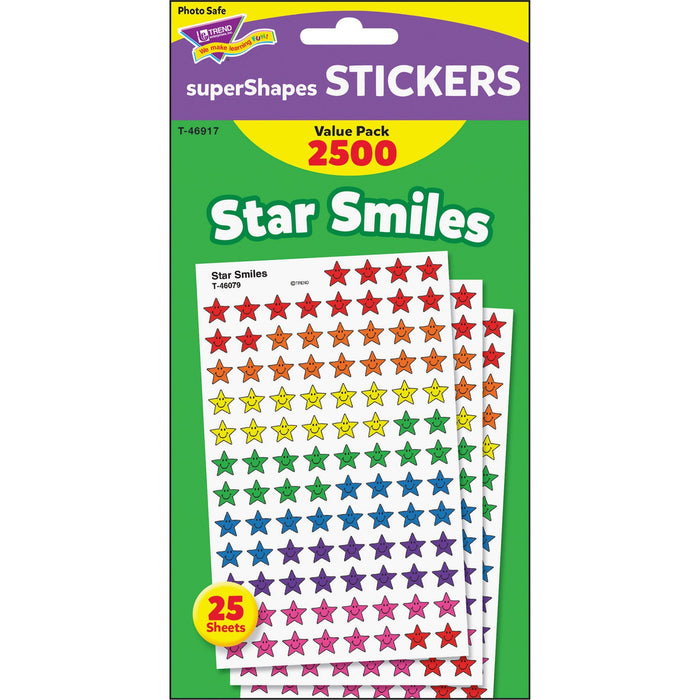 Trend Super Shapes Star Smiles Stickers - TEPT46917