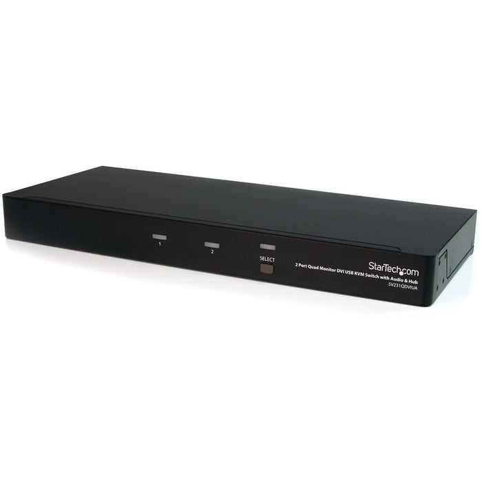 StarTech.com 2 Port Quad Monitor Dual-Link DVI USB KVM Switch with Audio & Hub - STCSV231QDVIUA