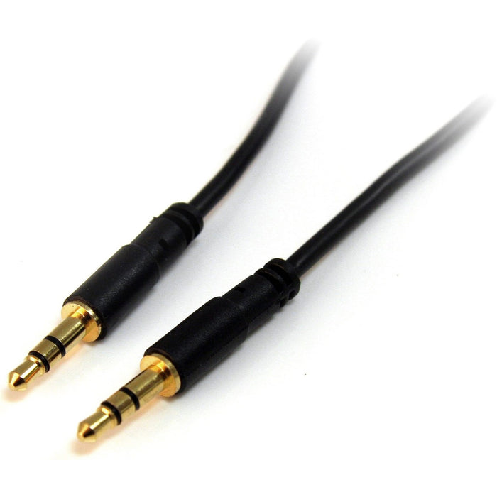 StarTech.com 3 ft Slim 3.5mm Stereo Audio Cable - M/M - STCMU3MMS