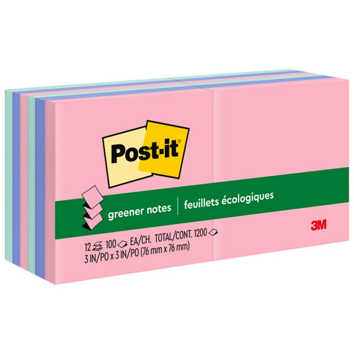 Post-it&reg; Greener Dispenser Notes - Sweet Sprinkles Color Collection - MMMR330RP12AP
