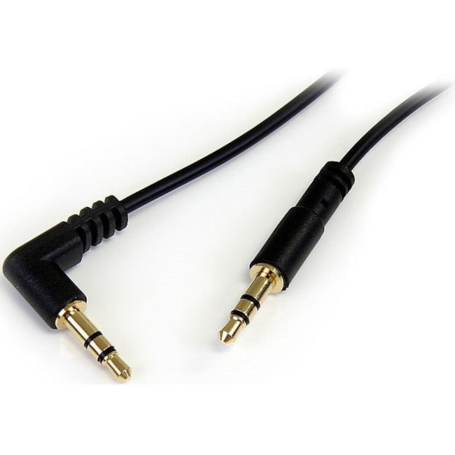 StarTech.com 6 ft Slim 3.5mm to Right Angle Stereo Audio Cable - M/M - STCMU6MMSRA