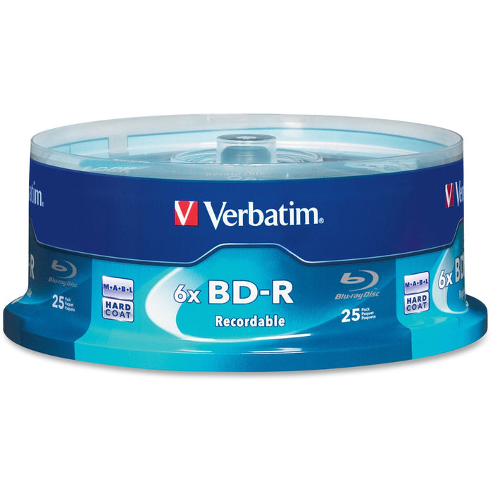 Verbatim 97457 Blu-ray Recordable Media - BD-R - 16x - 25 GB - 25 Pack Spindle - VER97457