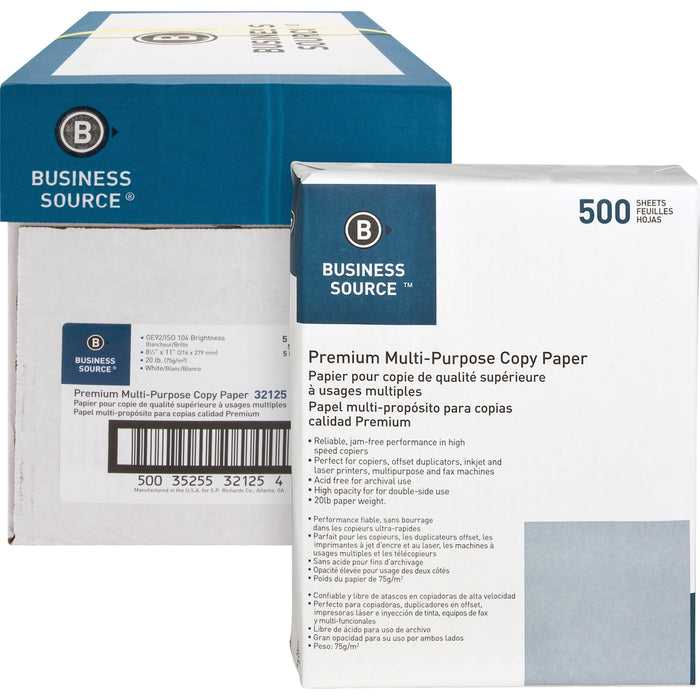 Business Source Premium Multipurpose Copy Paper - BSN32125