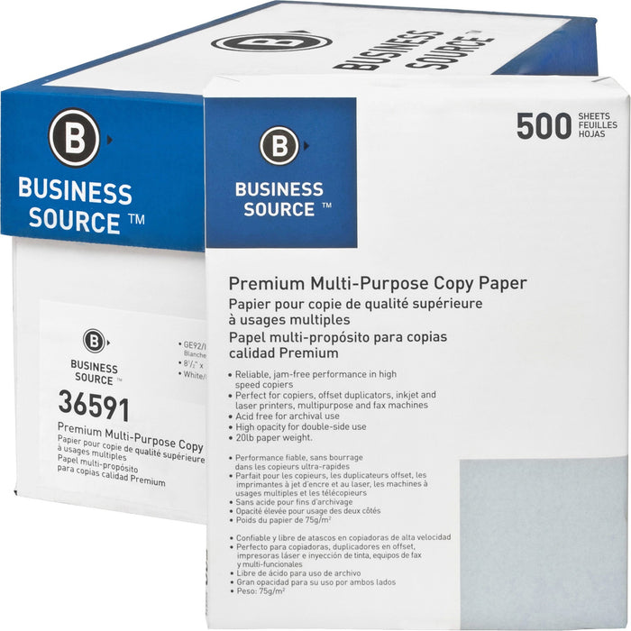 Business Source Premium Multipurpose Copy Paper - BSN36591PL