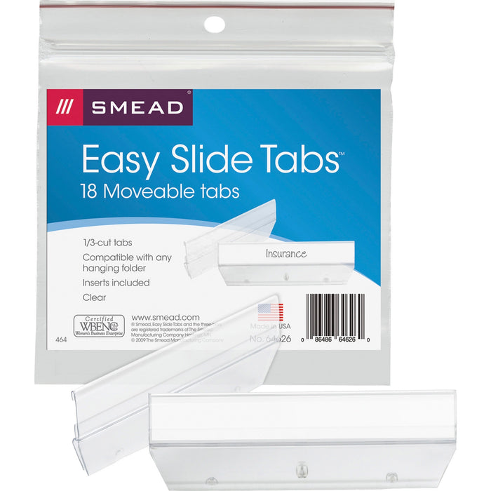 Smead Easy Slide Hanging Folder Tabs - SMD64626